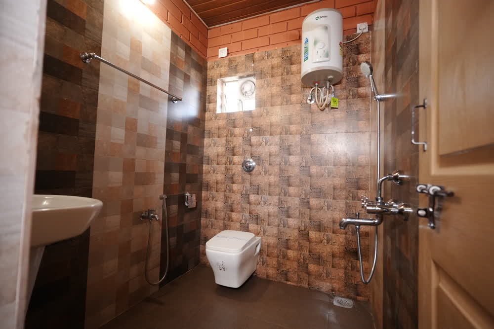 Bathroom Interior at Panchavati Sringeri Hotel