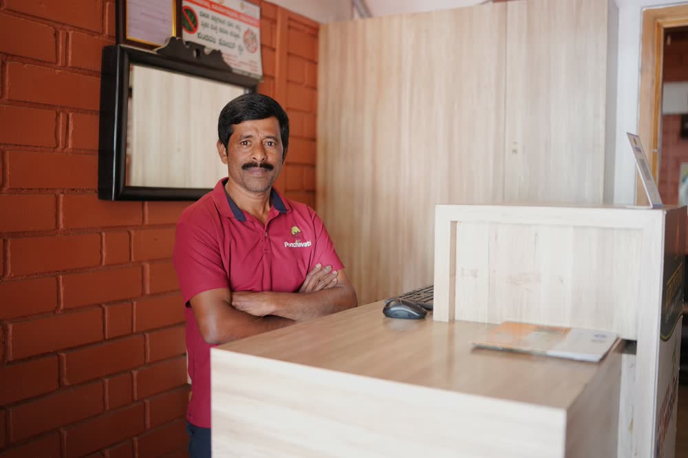 Reception Area at Panchavati Sringeri Hotel