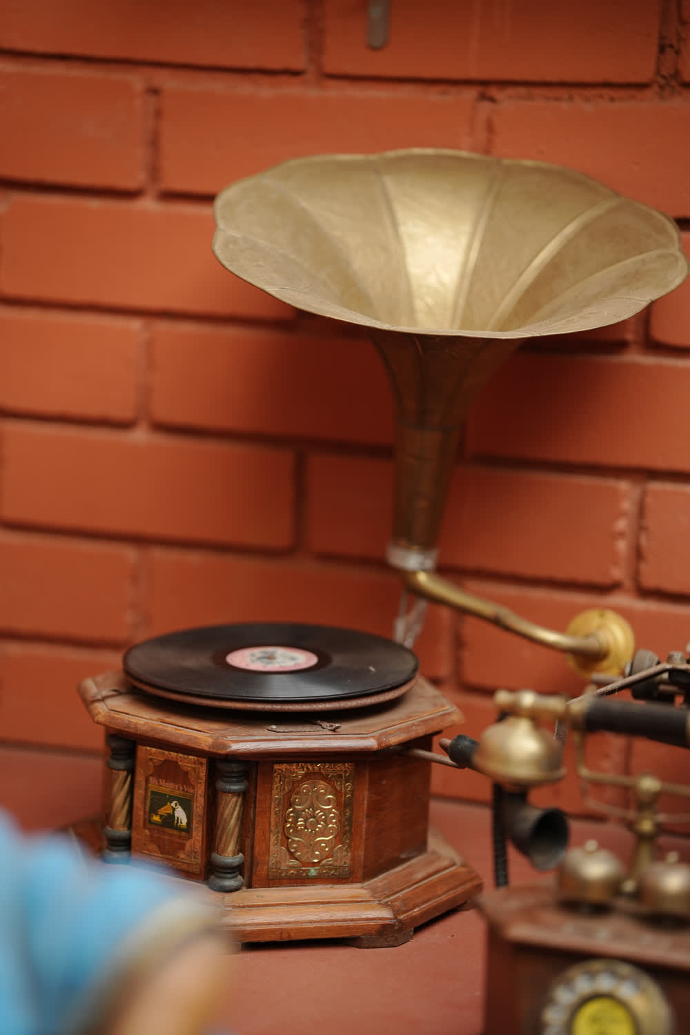 Antique artifacts at Panchavati Sringeri Hotel